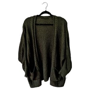 Oversized green cardigan